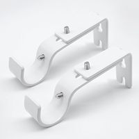 Supports de tringle à rideau blancs robustes pour tringle de 1 pouce, réglables, épaissis, pour tringle romaine simple, vente en gros, export
