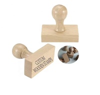 Tampons en caoutchouc personnalisés avec manche en bois pour le bricolage, conception de logos pour scrapbooking, artisanat et décoration