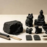 Argile à modeler noire haute plasticité HONGSEN de Hebei pour services à thé, pots de fleurs et sculptures artistiques