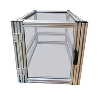Grosir disesuaikan kerangka logam Anodized Alloy lemari kabinet bingkai Aluminium T Slot ekstrusi profil etalase Kasus