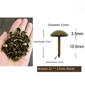 Herrajes para muebles decorativos Vintage, chincheta <span class=keywords><strong>de</strong></span> cabeza redonda, tachuela extendida, clavo <span class=keywords><strong>de</strong></span> burbuja brillante, vástago suave para pistolas <span class=keywords><strong>de</strong></span> puerta <span class=keywords><strong>de</strong></span> sofá, remache - Product Image 5