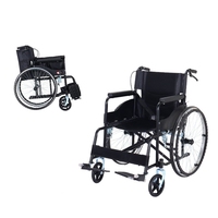 Produits chinois les plus vendus, fauteuil roulant manuel pliable léger en acier à haute teneur en carbone pour personnes handicapées, personnes âgées, soins à domicile