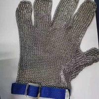 Gants en maille de fil d'acier inoxydable résistants à l'usure, faciles à nettoyer, anti-corrosion, avec tissage uni et service de découpe