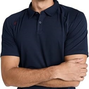 Chemise à manches courtes pour homme, anti-odeur, respirante, légère, en spandex/polyester, pour chemises et polos de golf, avec motif imprimé - Product Image 6