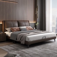 Tomyniki cadre de lit en cuir moderne de luxe haute qualité 1.8m lit Double King avec massage nouveau Design léger meubles de chambre à coucher