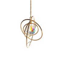 Attrape-soleil géométrique artisanal en cristal rotatif gravé au laser, créateur d'arc-en-ciel de lumière et d'ombre, décoration de fenêtre, cristal décoratif