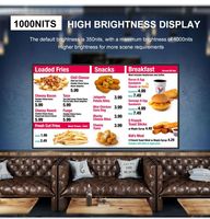 Écran TFT mural suspendu de 32 pouces pour la publicité de restaurant