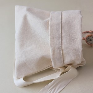 Sac à cordon en toile de coton biologique haut de gamme blanc pour le rangement et l'emballage de bijoux - Product Image 2