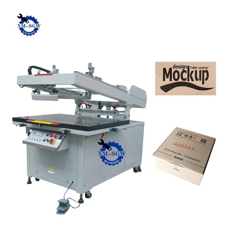 Hoge Kwaliteit Platte Verticale Zeefdruk Printers Servo Zeefdruk Machine Voor Tas