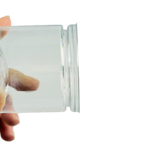Boîte en plastique PET transparente personnalisée vide pour snacks, conserve de thon, ou canette en plastique avec couvercle en aluminium à ouverture facile