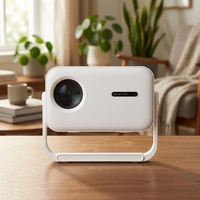 Projecteur LED LCD Portable J350 à Vendre : 350 Lumens ANSI, Décodage 4K, Android 11, 8 Go de ROM, WiFi 6, BT 5.2, Courte Portée, Home Cinéma