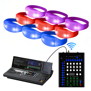 Pulsera LED con Control Remoto DMX, Luces RGB con Sonido Intermitente Brillante para Fiestas de Boda en la Oscuridad - Product Image 1