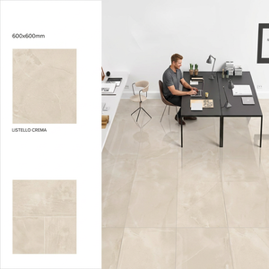 Azulejos de Porcelanato GVT con Aspecto de Mármol Lahn Marfil, 600x600 mm, Pulidos, Color Beige, para Pisos Interiores de Lujo - Product Image 3
