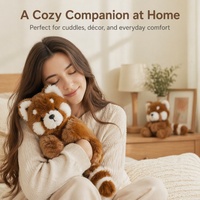 Peluche Panda Rouge en Gros d'Usine, Jouet en Peluche Doux, Animal en Fausse Fourrure Rempli de Coton PP, Plusieurs Tailles, Peluche à Câliner, Cadeau pour Enfants