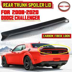 Aileron arrière en plastique ABS aspect fibre de carbone, couvercle de coffre, accessoire de style automobile pour Dodge Challenger 2008-2020 - Product Image 1