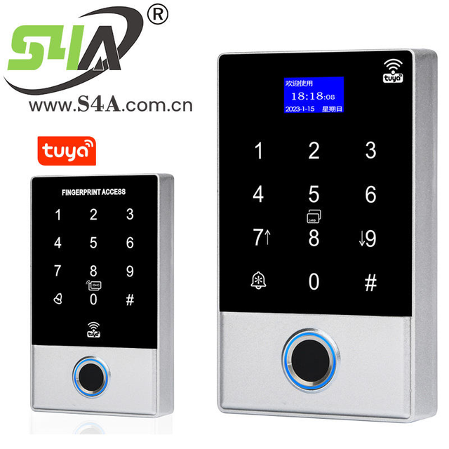 S4A IP66 Waterproof Metal Access Control Keypad Tuya Smart Life APP Fingerprint RFID Card Door Access Control System
