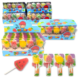 PERMEN LOLLIPOP BENTUK BUAH HAPPYDAY, PERMEN LUNAK MANIS BERWARNA-WARNI