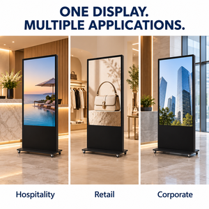 Floor Standing <b>Digital</b> Poster LCD <b>Display</b> Window System 32 Inch Touchscreen IP65 Indoor Advertising Kiosk Retail Store Subway - Product Image 3