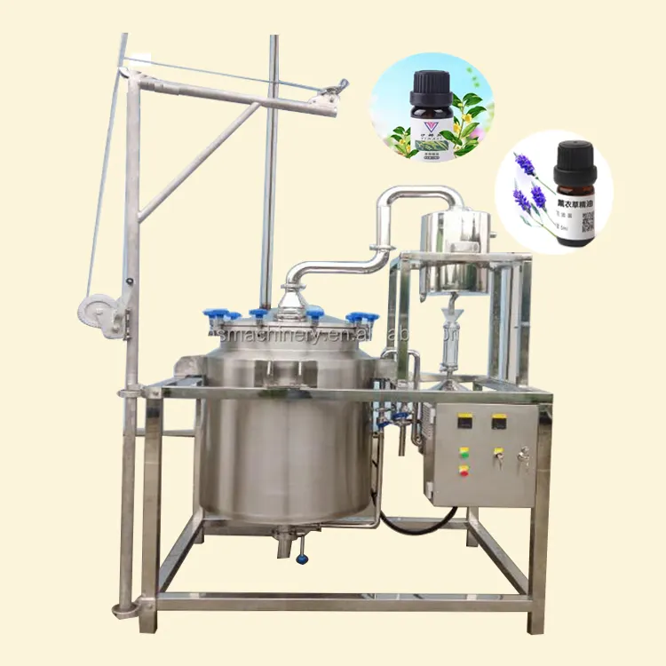 Multi-Functionele Lavendel Eucalyptus Bladeren Essentiële Olie Extraheren Machine/Kleine Essentiële Olie Destillatie Apparatuur