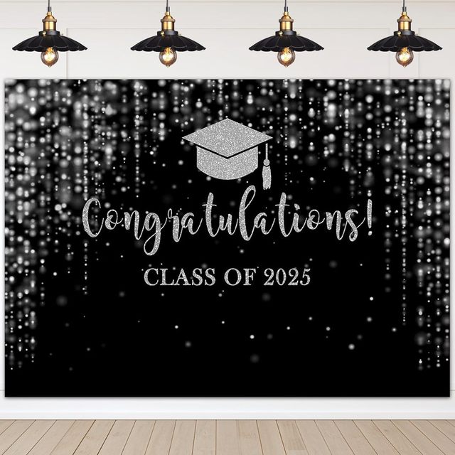 2025 Graduation Season Banner Graduation Party Decoration Banner Party Photo Atmosphere Background Cloth