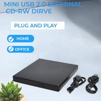 Computadora portátil de escritorio IMac Compatible MIN USB 2,0 Unidad óptica portátil delgada CD externo DVD RW Rom Drive Rewriter Burner Writer