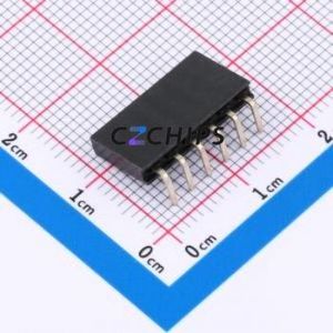 FH2.54-06-06PWD Pin Socket Bent Lead Through Hole,P=2.54mm Connector 1x6P 2.54mm Square Hole Right Angle Insert - Product Image 2