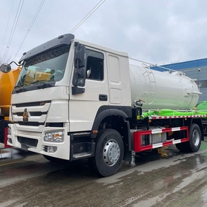 Camion de vidange des eaux usées HOWO 4x2 de 12 000 litres pour l'entretien des canalisations municipales en Asie centrale, nettoyage des eaux usées par aspiration - Product Image 3