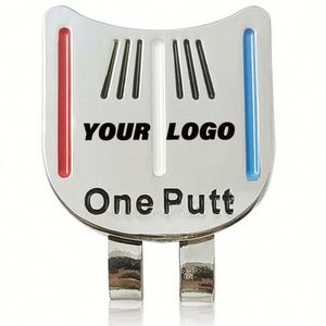 เครื่องมือเล็งการจัดตำแหน่งกอล์ฟแบบมีที่หนีบหมวกแม่เหล็กและโลโก้บอลแบบกำหนดเองสำหรับกีฬากอล์ฟ - Product Image 1