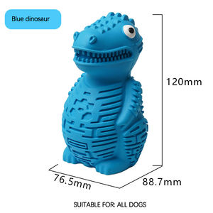 Mainan karet untuk anjing peliharaan, yang dapat diklik dan gigit multifungsi dan mudah mengunyah berbau mainan anjing Edukatif - Product Image 6