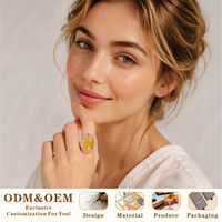 Bague ouverte antique en acier inoxydable, plaquée or 18 carats, avec zircon coloré et fleur éternelle, design unique et dernier cri, élégante et tendance