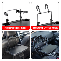 Table pliante multifonctionnelle en ABS pour voiture, plateau pour siège arrière, volant, réglable en hauteur et en angle, bureau portable, support de téléphone, SUV, camion