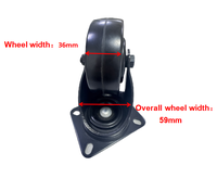 Meilleure roue pivotante réglable en nylon plastique de 100 mm, capacité de charge de 90 kg, écologique, légère, pour usage industriel et scolaire, noire