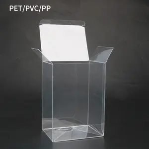 Mini boîtes d'emballage en PVC en plastique transparent MOQ Boîte d'emballage au détail en plastique PET RPET haute transparence