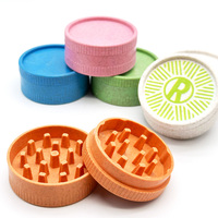 Nouveau moulin à herbes et tabac biodégradable en fibres végétales à 2 couches de 55 mm avec logo personnalisé – Offre spéciale