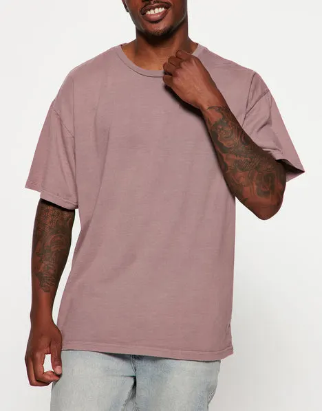 Vintage Oversize T-Shirt Solide De Base Surdimensionné Fit Manches Courtes 100% Coton Jersey