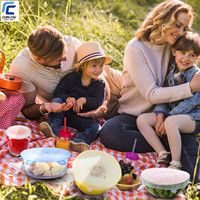 Couvercles élastiques réutilisables en silicone pour le stockage des aliments dans le réfrigérateur résistant à la chaleur 6 pièces d'ustensiles de cuisine de qualité alimentaire