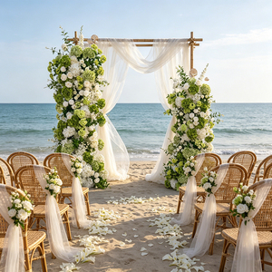 New Arrival Wholesale Flower background <b>Artificial</b> Wedding Flower Backdrop Decoration - Product Image 3