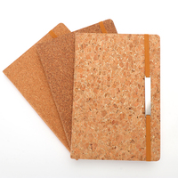 Carnet esthétique en liège orné de paillettes dorées, avec plaque métallique spécialisée, élastique et pages lignées – Offre Spéciale