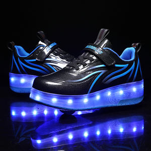 Baskets à roulettes avec roues rétractables, charge USB, 7 couleurs lumineuses, baskets à roulettes 2 en 1, chaussures à roulettes LED pour enfants, filles, garçons - Product Image 5