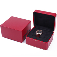 Vente en Gros d'Usine Boîtes et Étuis à Montres en Carton Rouge Logo Personnalisé Luxe Boîte Carrée en Papier pour Montre de Marque Unique pour Cartier Casio