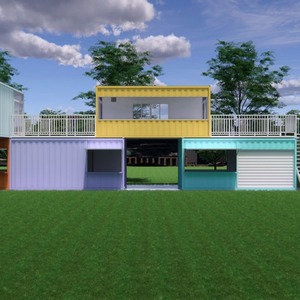 ขายตรงจากโรงงาน บ้านสำเร็จรูป กระเบื้องกันไฟเกรด A สีเขียวลายคลื่นใหญ่ สำหรับร้านค้าในพื้นที่เชิงพาณิชย์ ตู้คอนเทนเนอร์ - Product Image 2