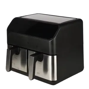 Multi-Funktion Doppel-Schublade elektrischer Haushalt-Luftfritteuse intelligente Küche Backen Dampfen Pommes Integriert