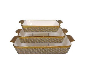 Plat de cuisson rectangulaire en céramique JIUWANG avec logo personnalisable, motif bois et imprimé léopard, en métal émaillé électrolytique - Product Image 2