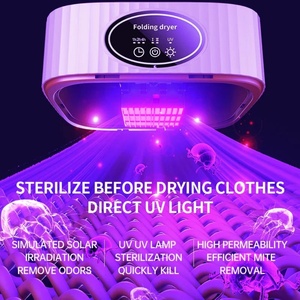 Folded Electric Clothes Dryer Smart <b>Drying</b> <b>Rack</b> Hang Ultraviolet Dryer Machine Portable Travel Warm Air Dryer 220V/110V for Home - Product Image 6