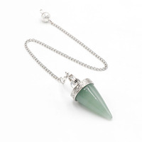 Pendentif en cristal naturel rétro de haute qualité, coloré et tendance, en forme de cône, pour décoration, vente en gros, idéal pour cadeau