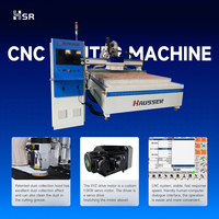 Routeur CNC 3 axes entièrement automatique Hausser pour le travail du bois, avec ATC, contrôle NC Studio, servomoteur, pompe, zone de travail 2100x3000mm
