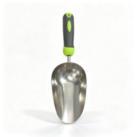 Garden Guru Pelle de jardin ergonomique en acier inoxydable, cuillère de jardin, transplanteur pour pots de fleurs et jardinières
