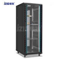Baie de serveur réseau en acier 32U avec dimensions 600x800, armoire 32U avec porte vitrée pour centres de données, en stock
