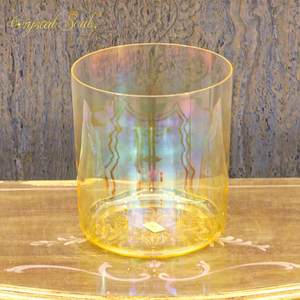 Crystal Soul 7-8,5 pulgadas Classic Seven Chakras Yellow Crystal Singing Bowl Sets Meditación <span class=keywords><strong>Alquimia</strong></span> Cuencos Fuente Fabricante - Product Image 1