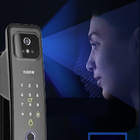 Serrures de porte intelligentes 3D à combinaison de reconnaissance faciale avec poignée Tuya Digital Fingerprint Smart Door Locks